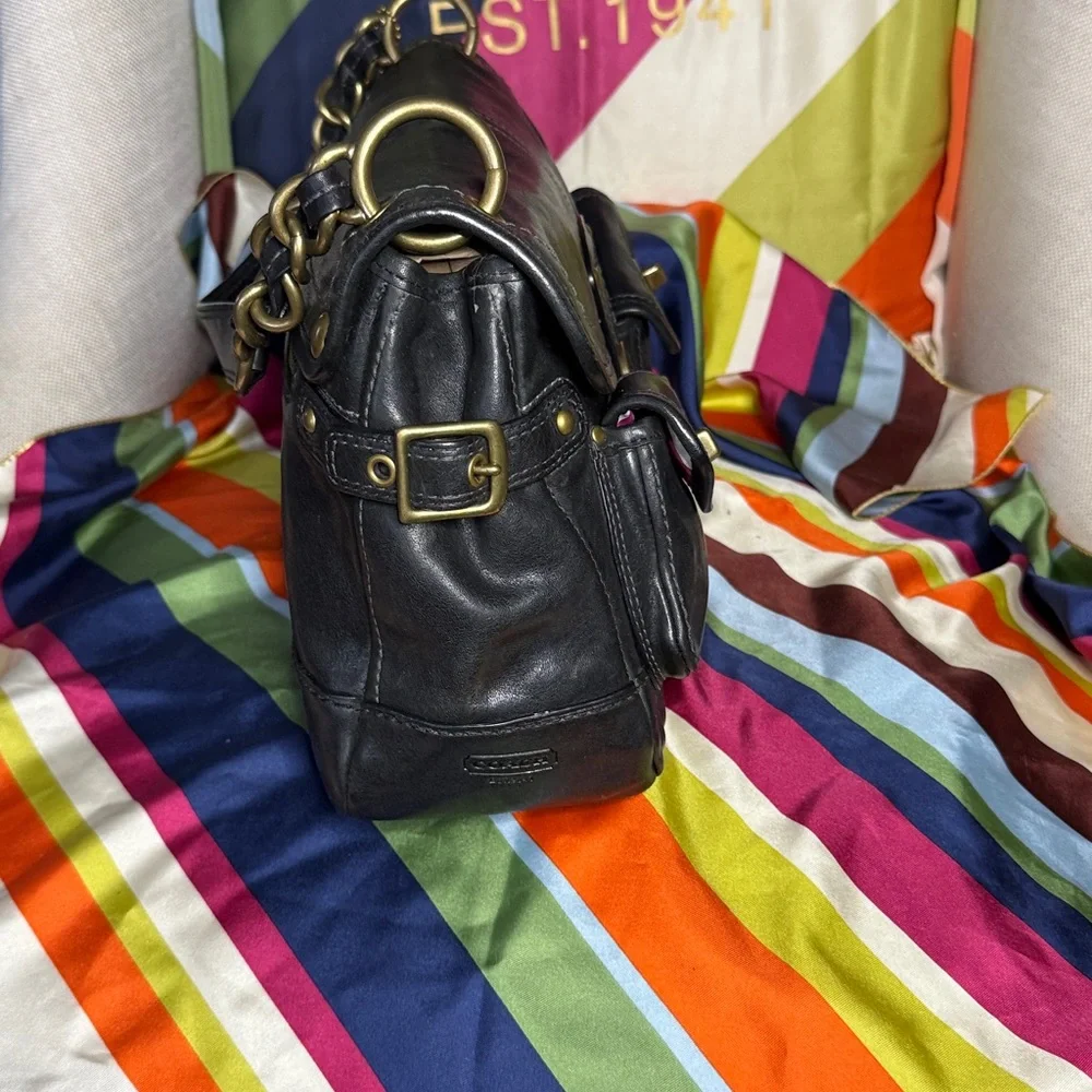 Coach Black Legacy Set-Leigh satchel, Kisslock Wallet, Ltd Ed Clutch, Swingpack - Picture 10 of 13